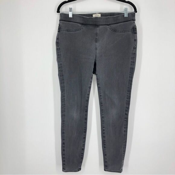 J. Crew Jeans Womens 30 Pull On Skinny Gray Black Stretch Ankle - Picture 1 of 8